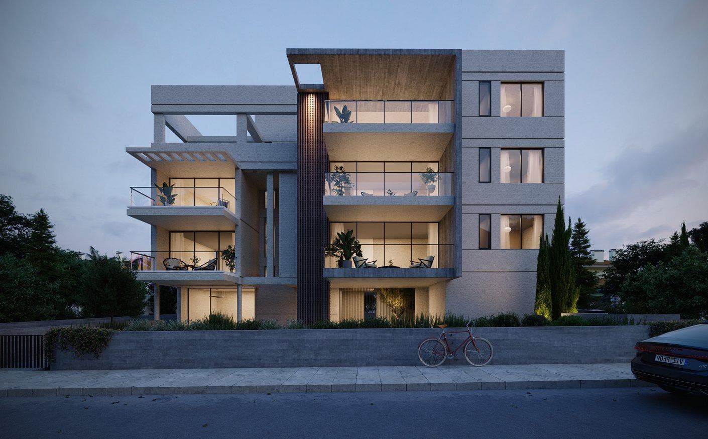 New residence with a swimming pool close to a beach, in the center of Paphos