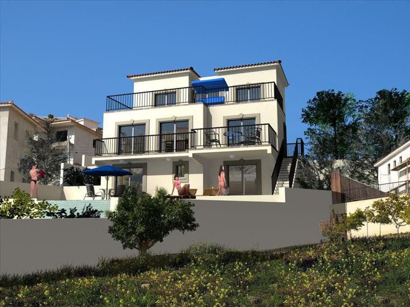 Villa with a swimming pool and a panoramic view