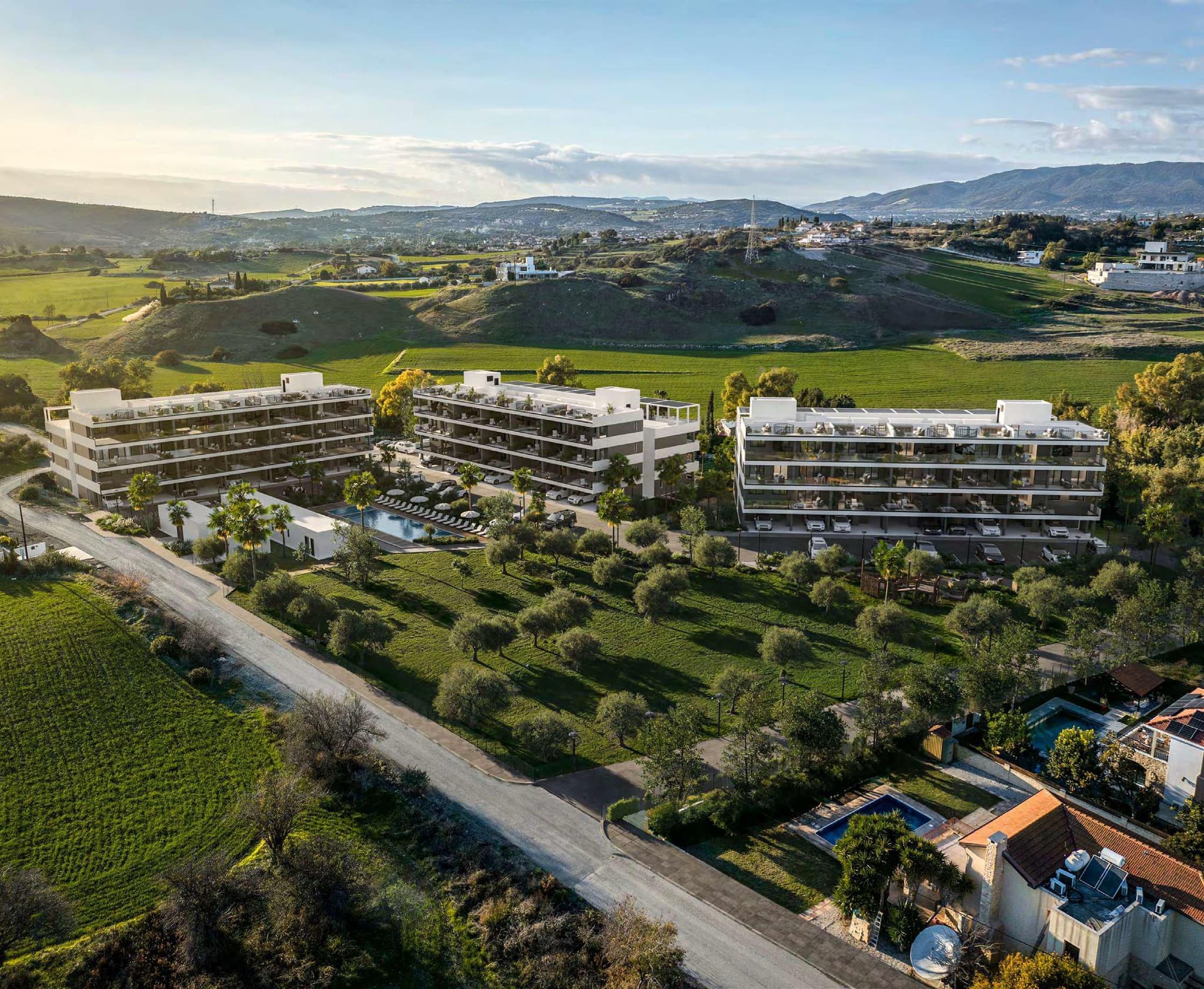 New gated residence with a swimming pool close to beaches, Limassol