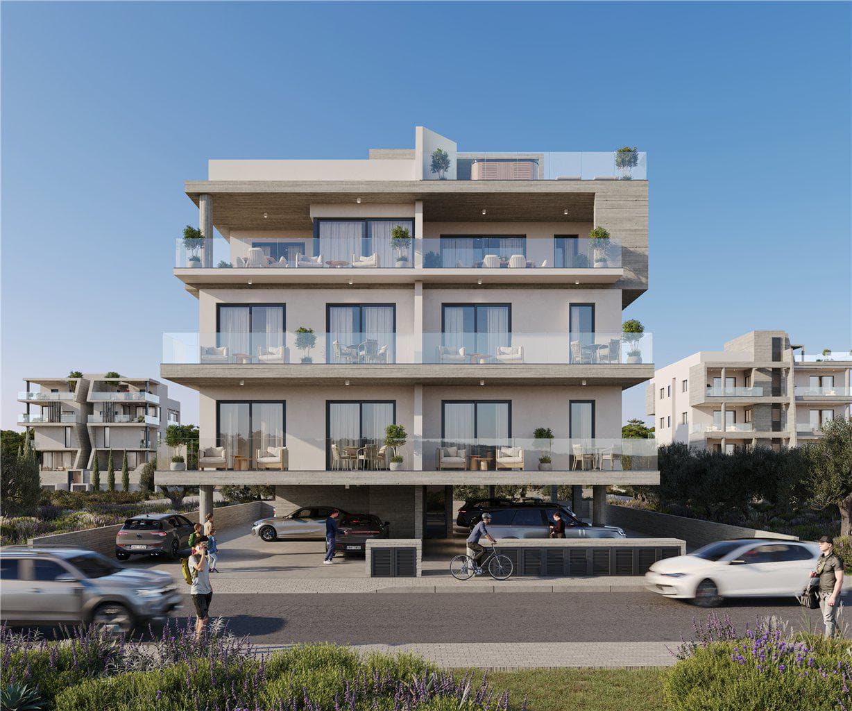 New residence with a jacuzzi and a roof-top terrace, 5 minutes from the beach, Limassol