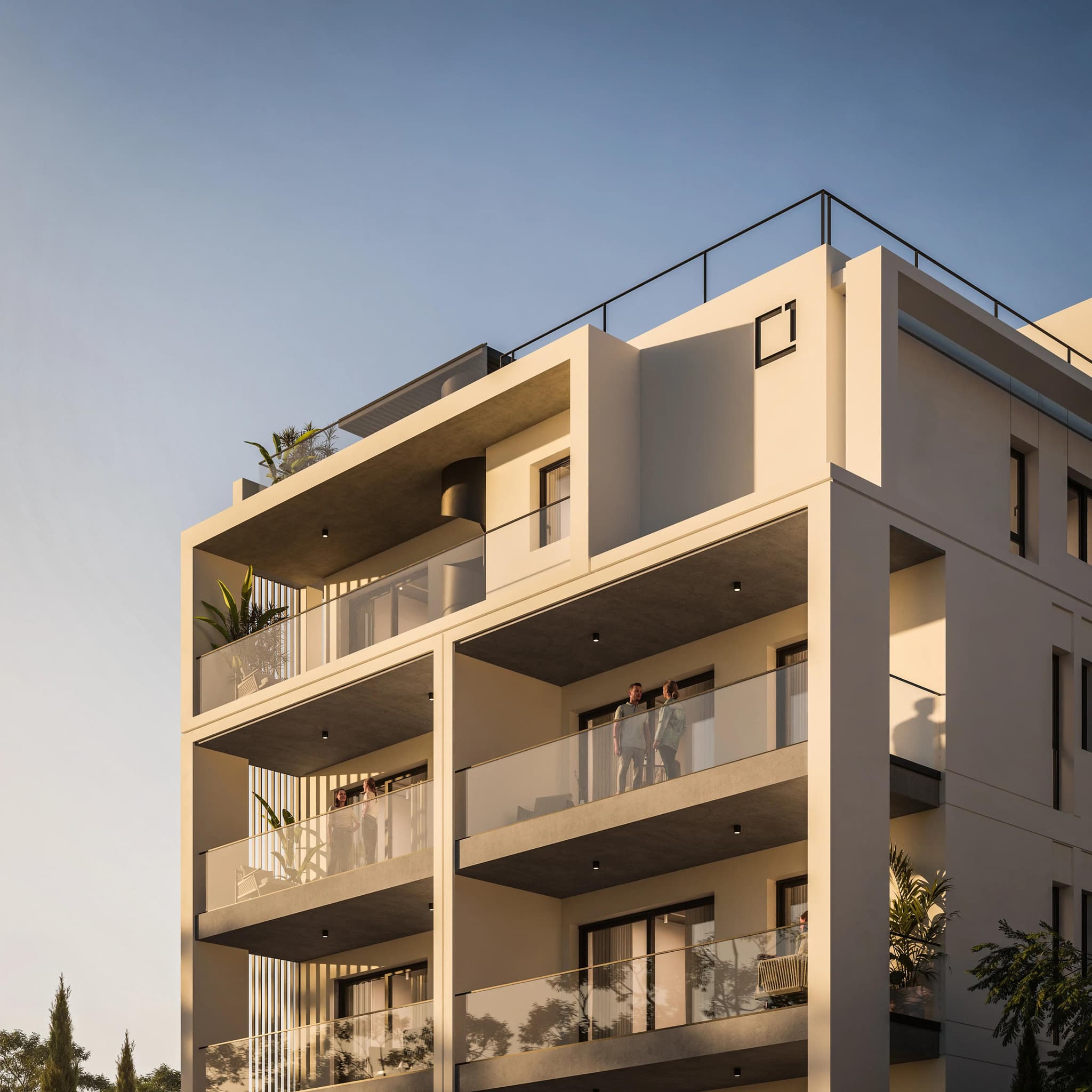Modern apartments with a parking 750 meters from the beach, Limassol