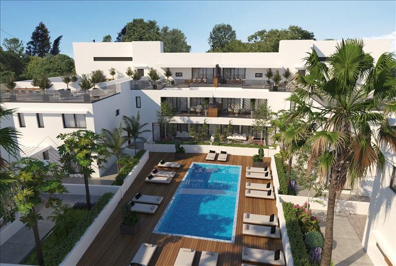Gated residential complex with a swimming pool and a kids' playground, Larnaca