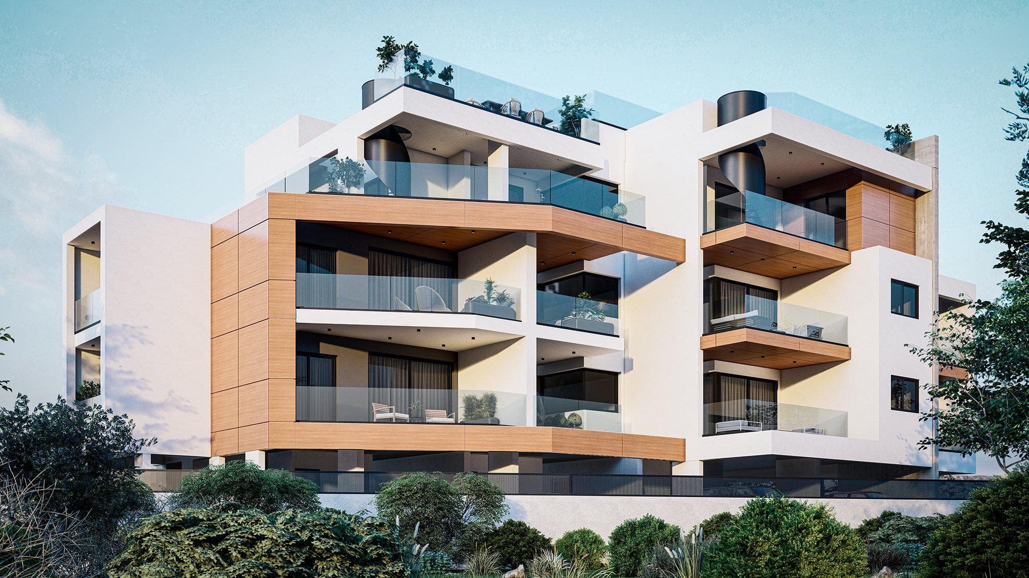 New low-rise residence in the center of Kato Polemidia