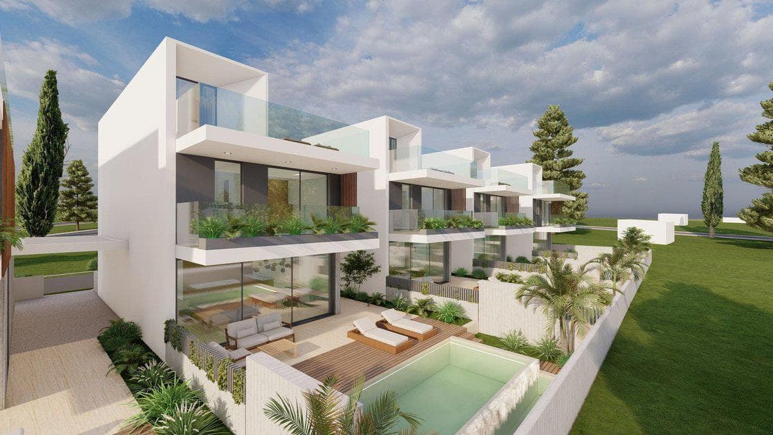 New complex of villas with roof-top gardens and panoramic sea views