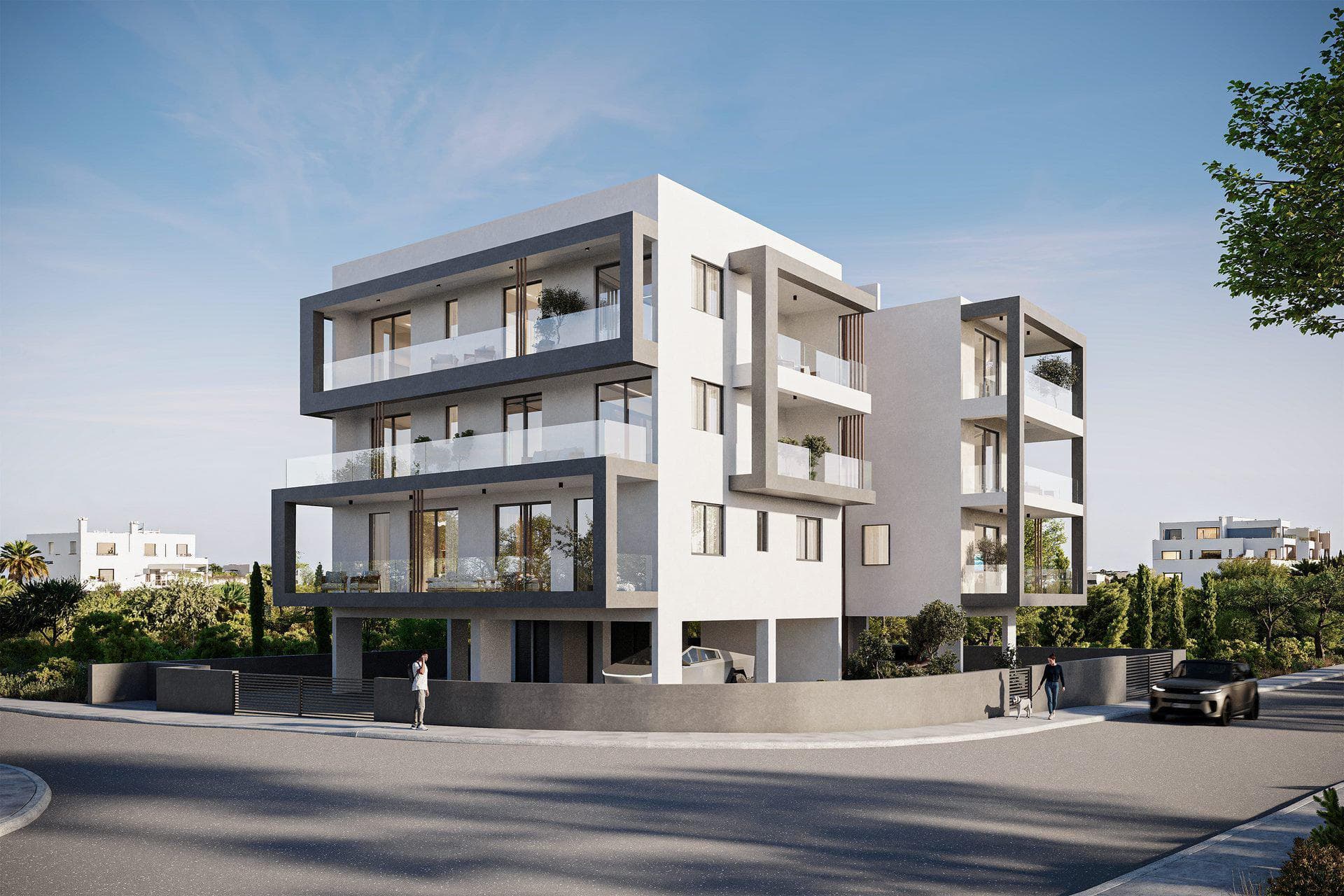 New apartments in a complex with parking, Paphos city center