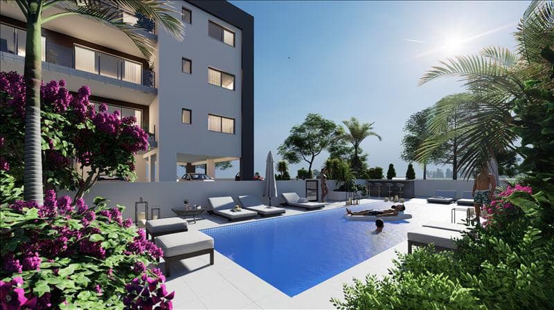 New residence with a parking close to the sea, Polemidia