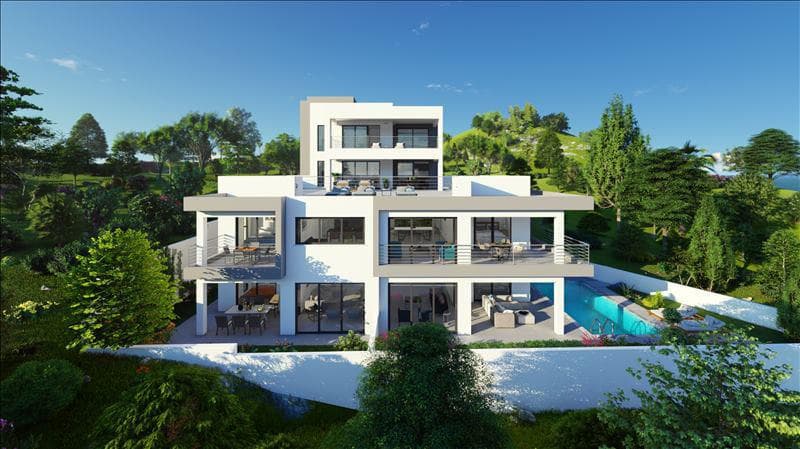 Sea view residence in a quiet area, Mesa Chorio, Paphos
