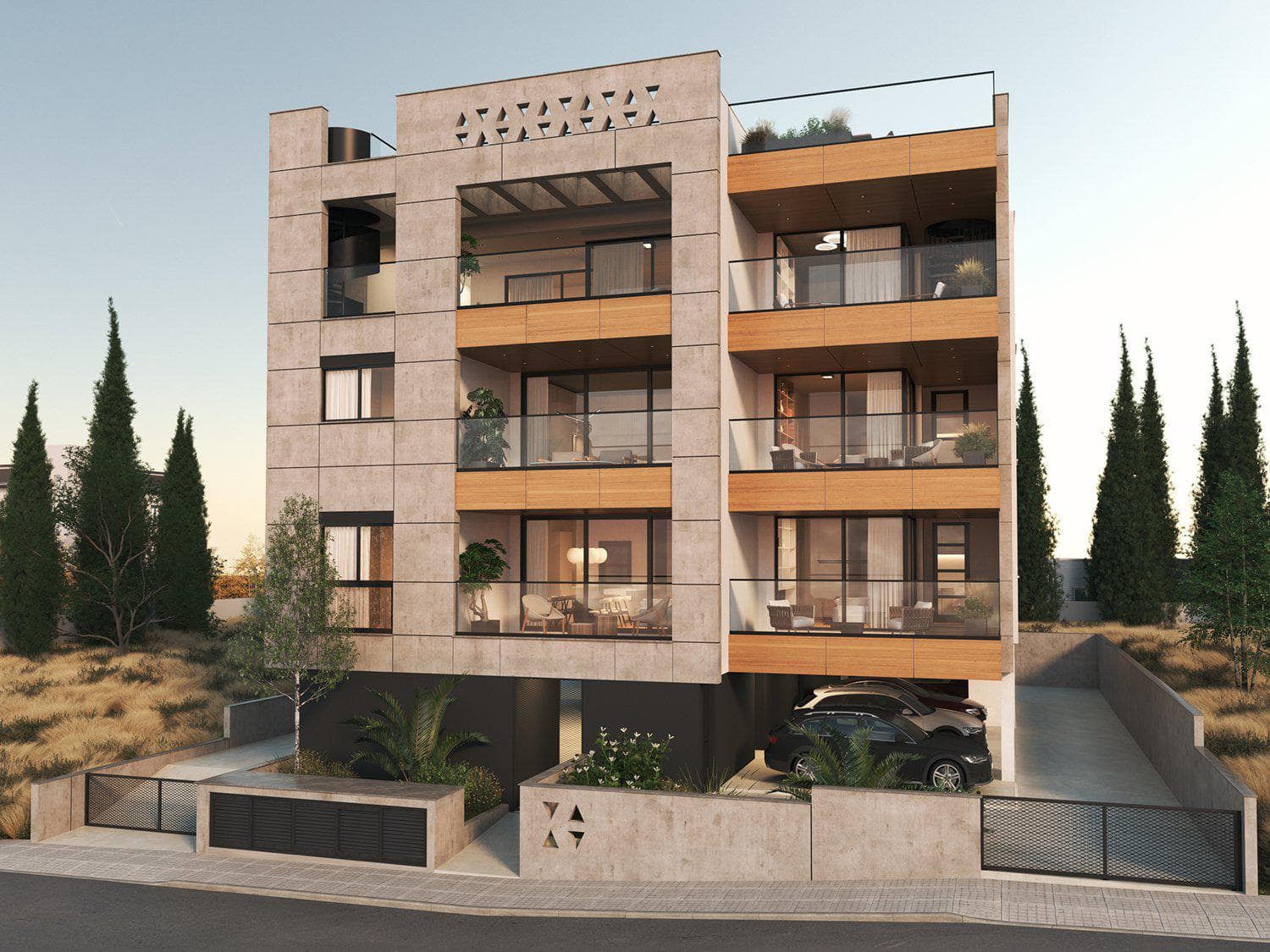 New residence with a covered parking