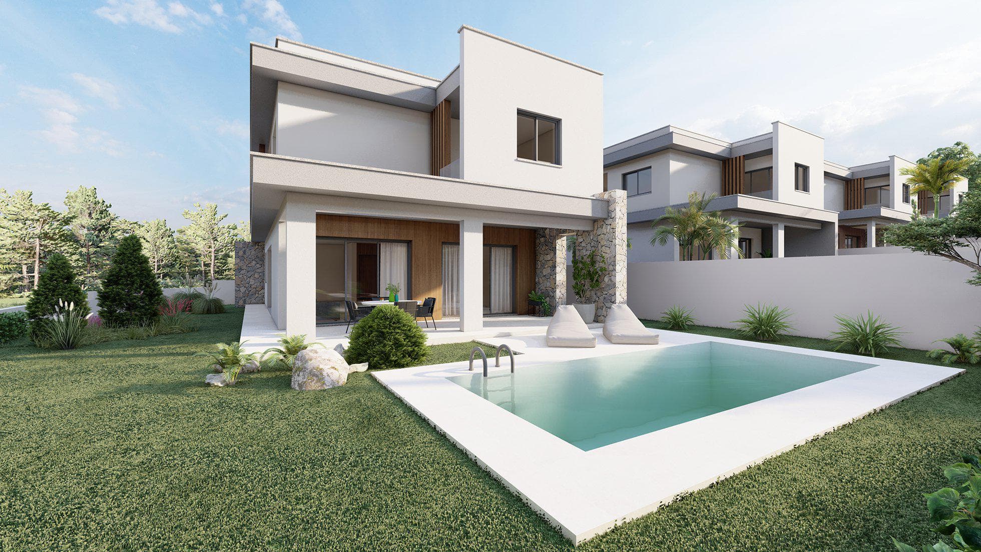 New complex of villas with gardens close to the center of Limassol, Souni