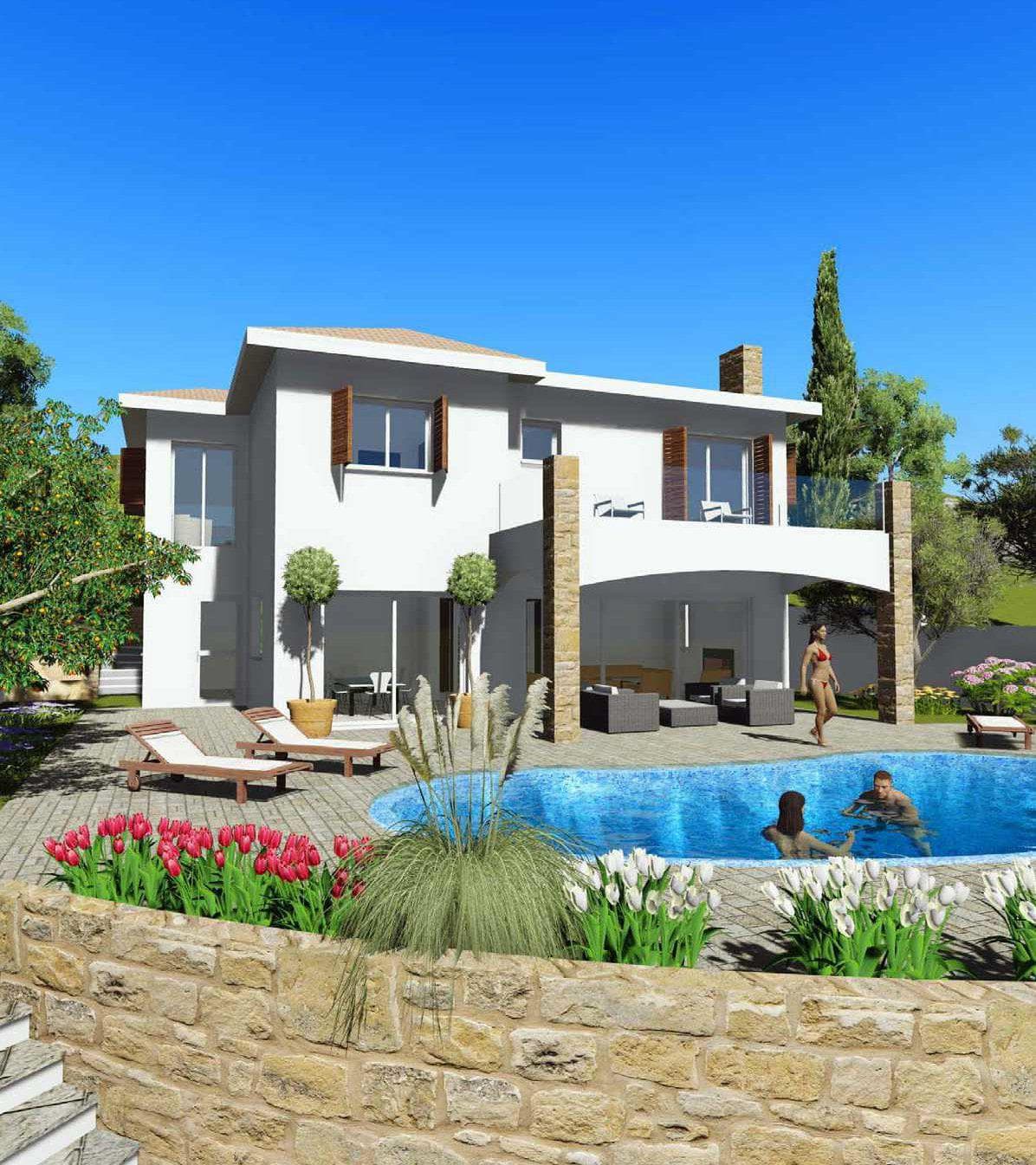 Complex of villas close to beaches and places of interest