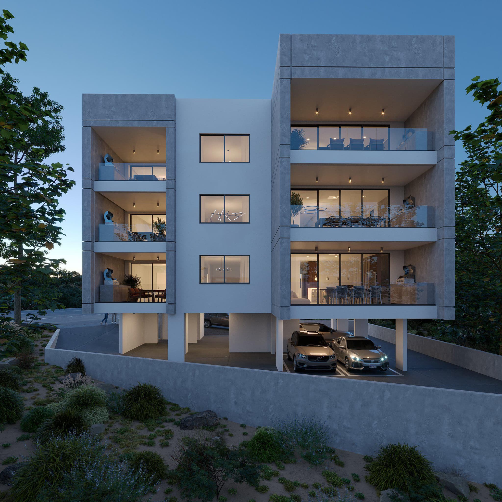 Modern residence with a parking close to the center of Paphos