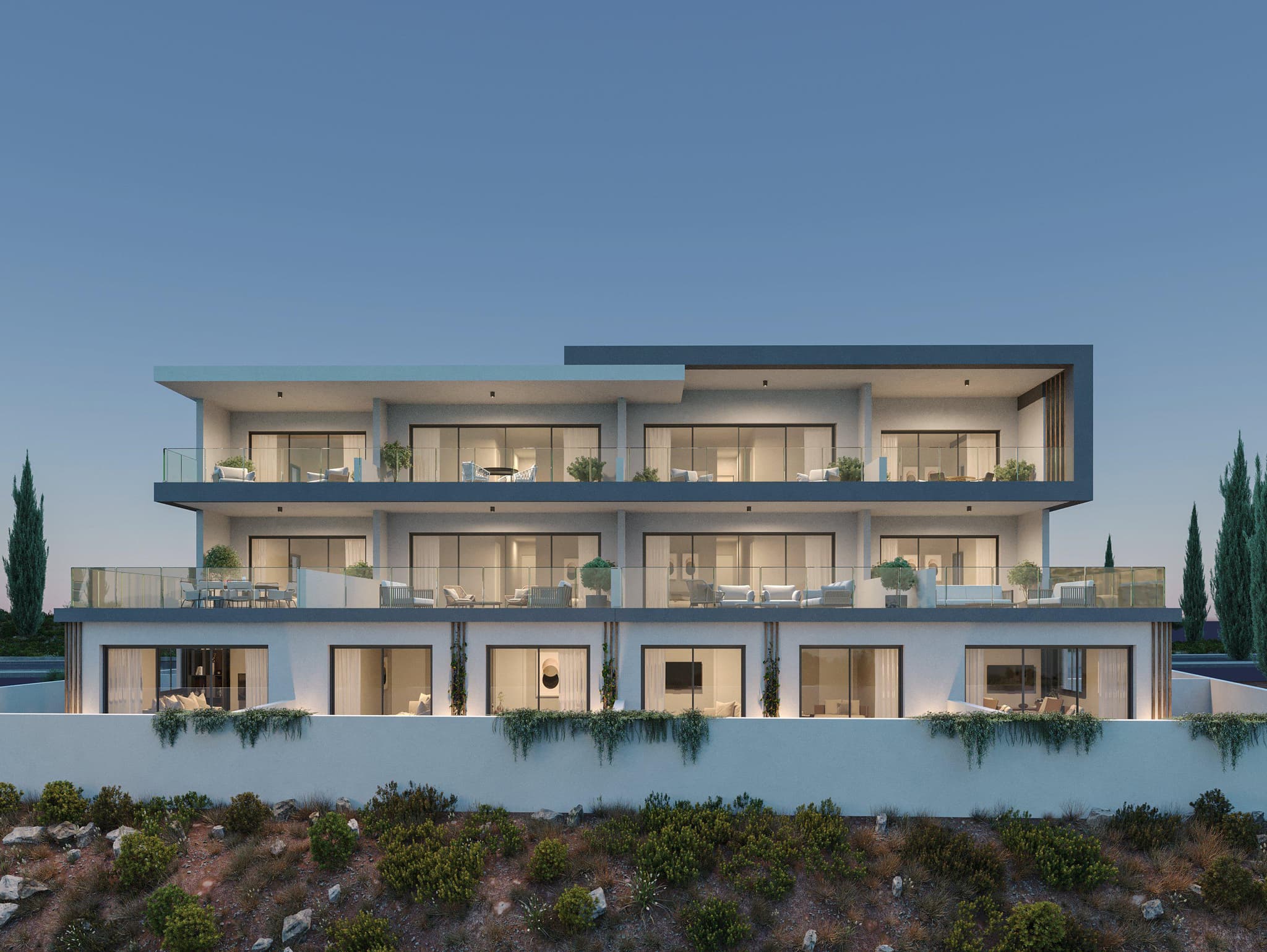 New residence with a panoramic view of the sea