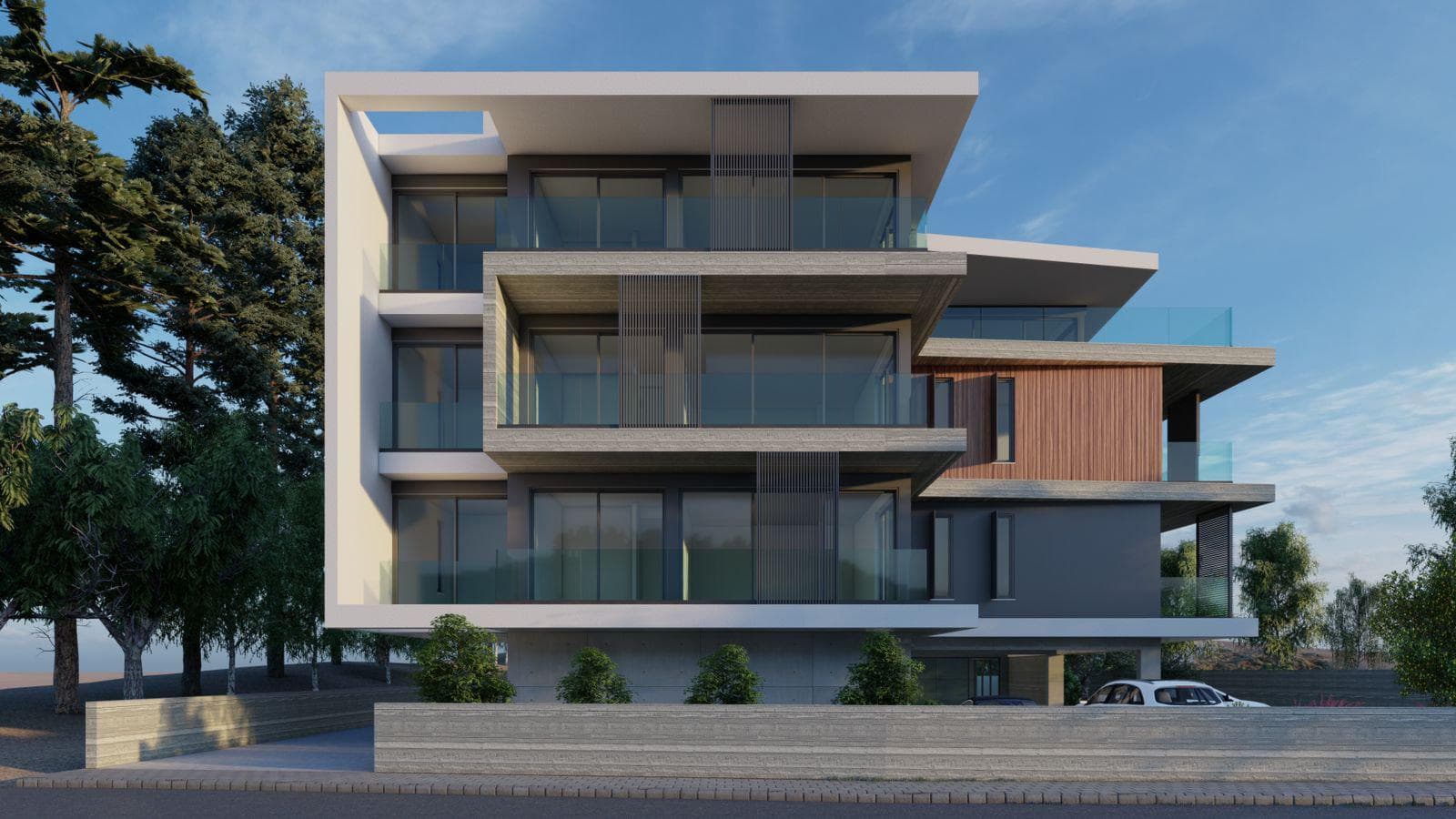 New low-rise residence with a swimming pool in the center of Paphos