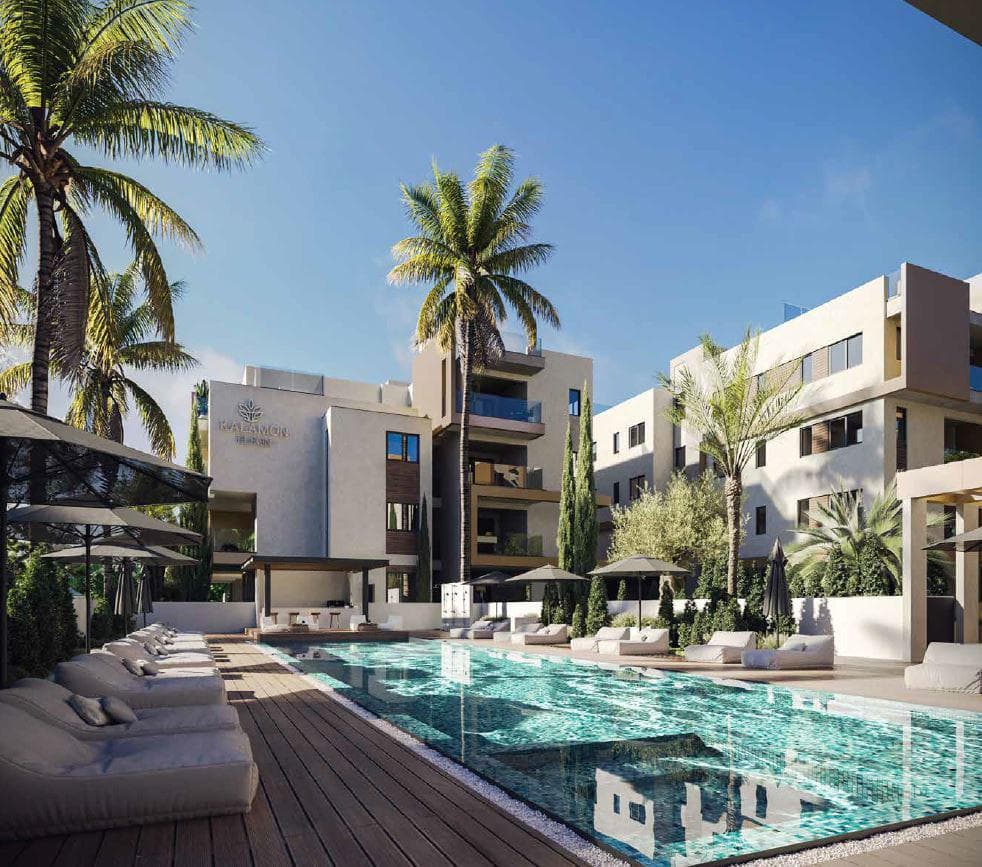 New gated residence with swimming pools and green areas close to the coast and the center of Larnaca