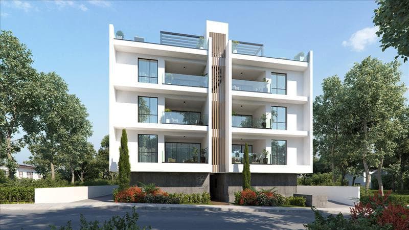 Low-rise residence with a parking close to the center of Larnaca