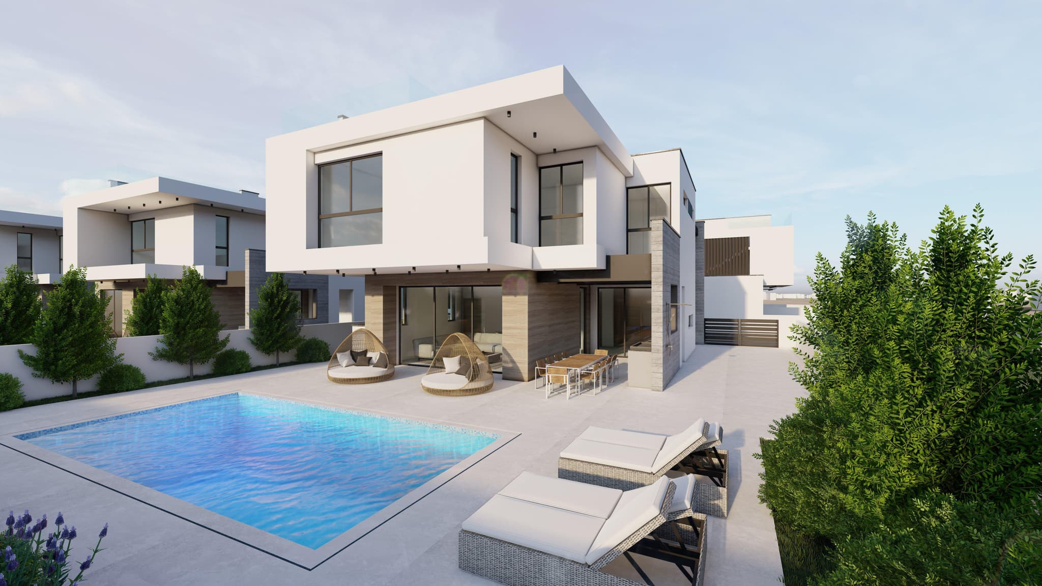 New complex of villas at 450 meters from the sea
