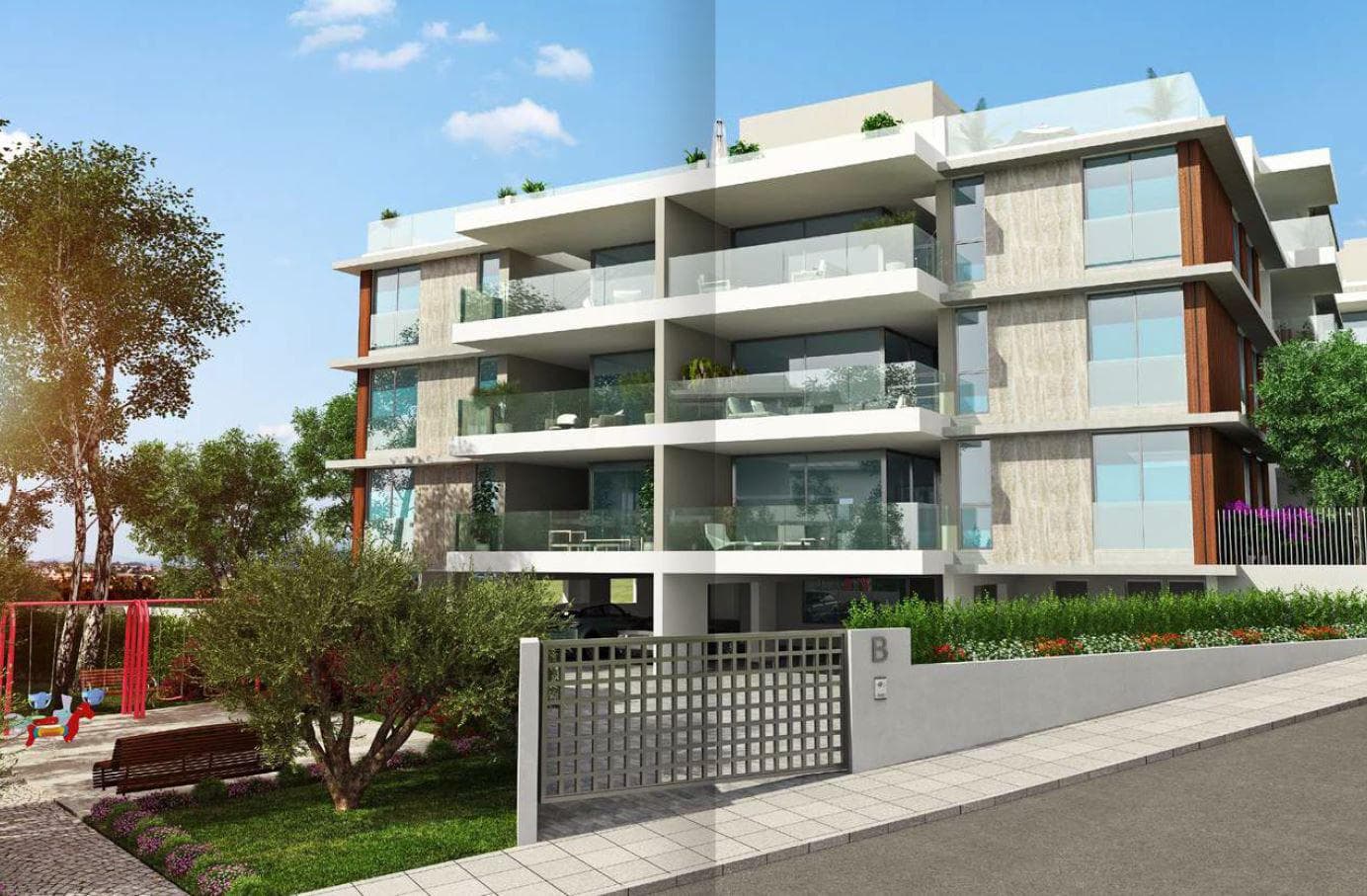New gated residence with a swimming pool and a panoramic sea view in the prestigious area of Agios Athanasios
