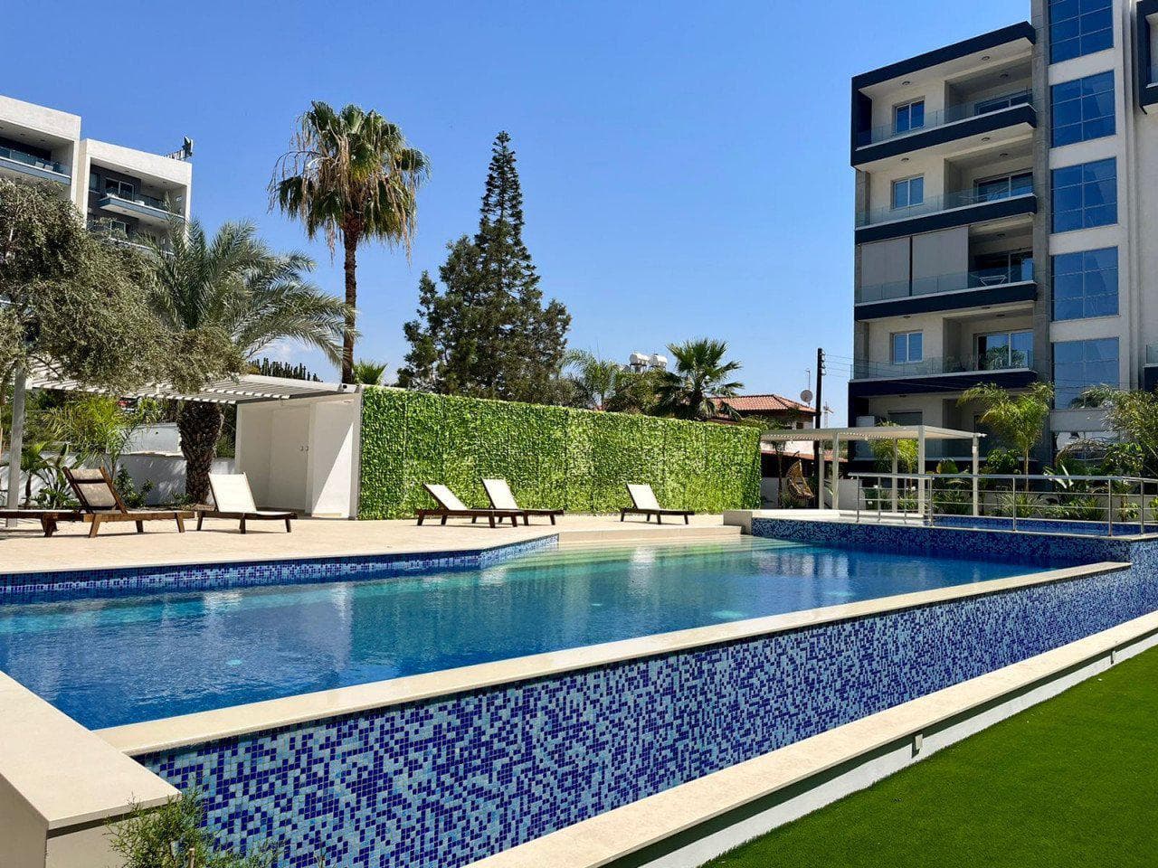 Residence with a swimming pool and a spa area at 150 meters from the beach, Limassol