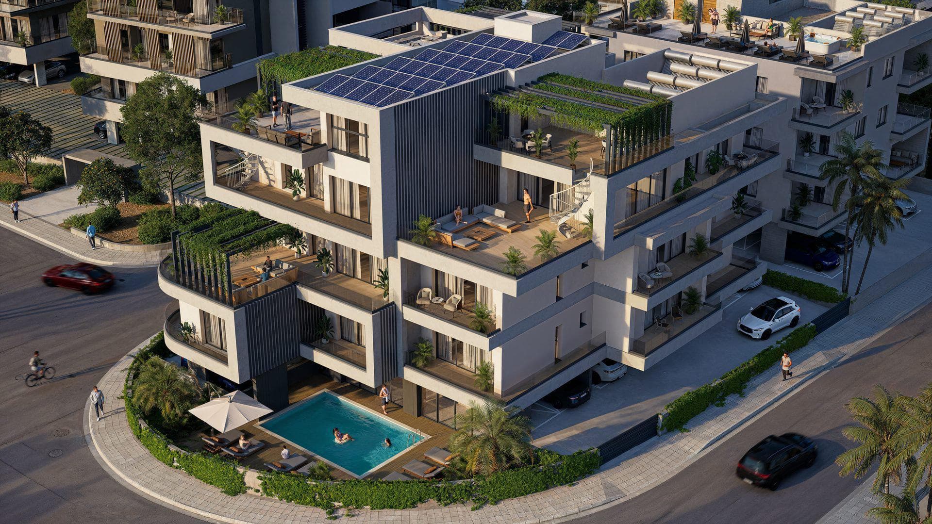 New, cozy complex with a parking in Zakaki, Limassol