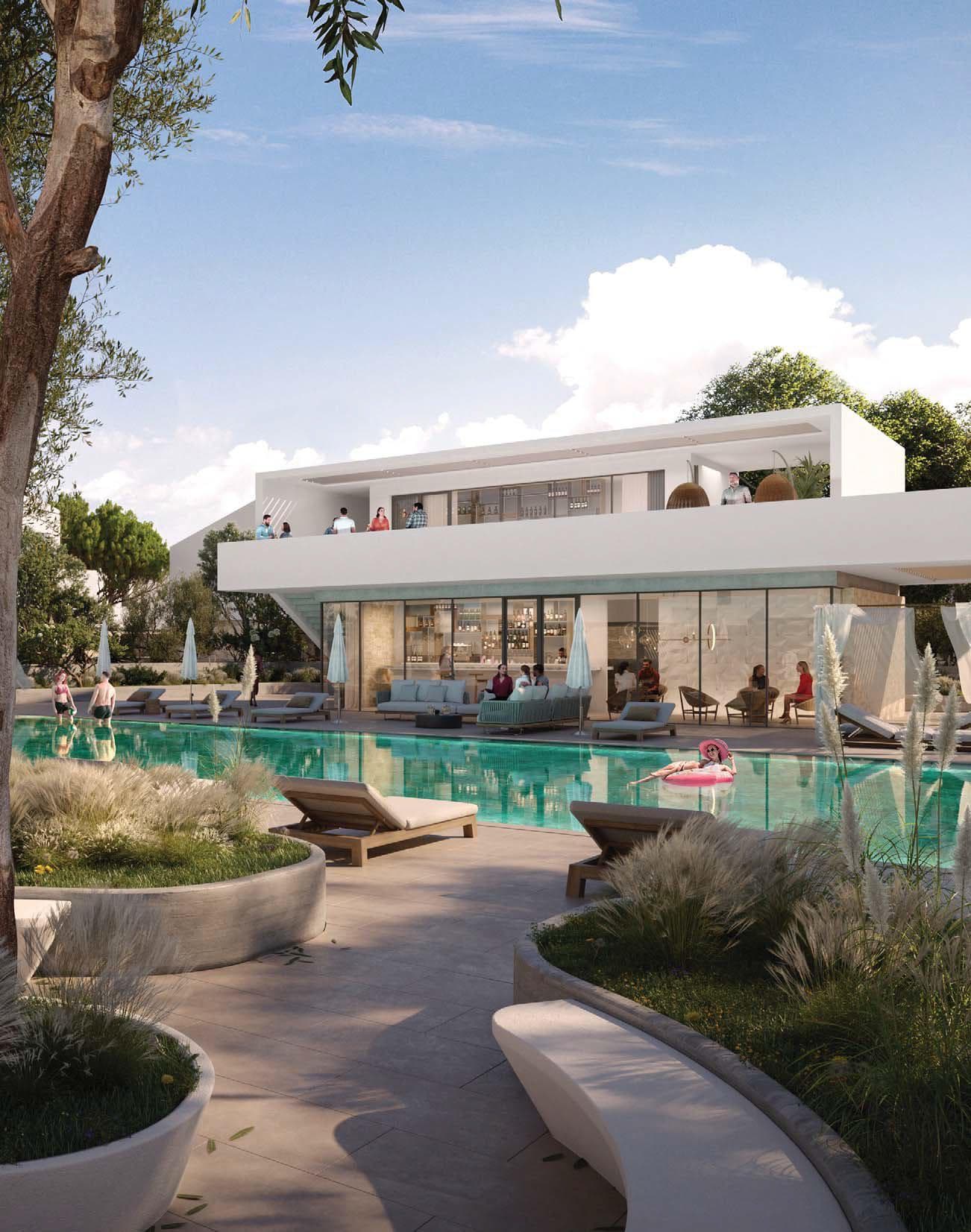 Large gated complex of villas with swimming pools at 300 meters from the beaches, Oroklini, Larnaca