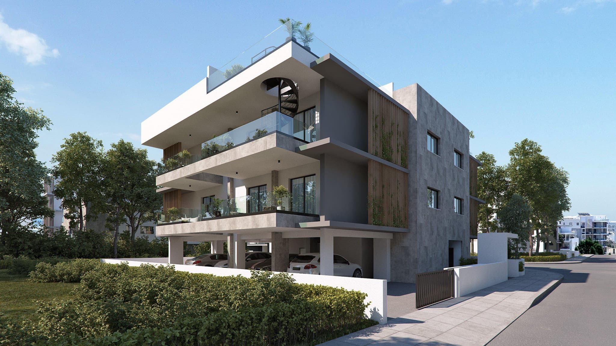 Modern apartments with a parking in Asomatos, Limassol