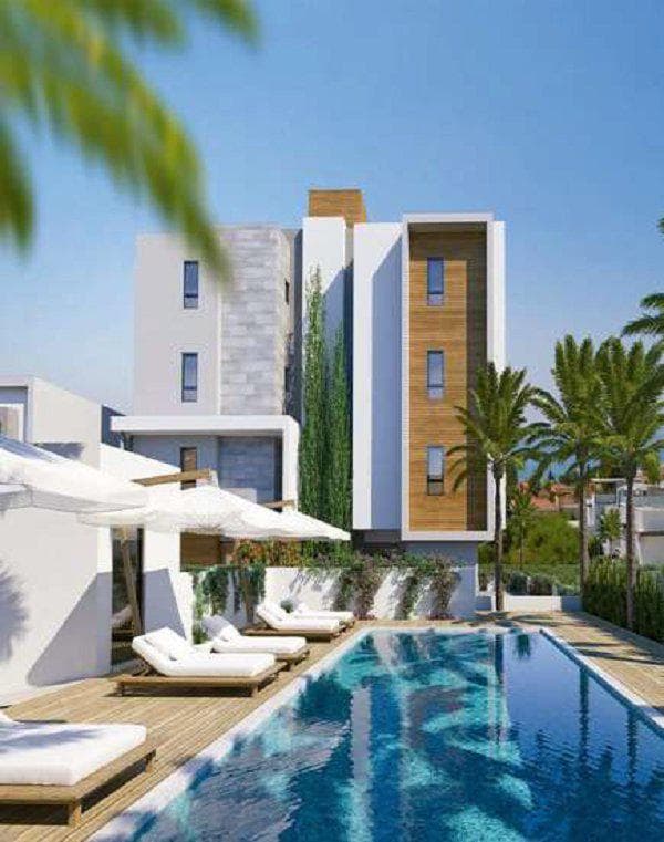 Gated residence with a swimming pool near the beach