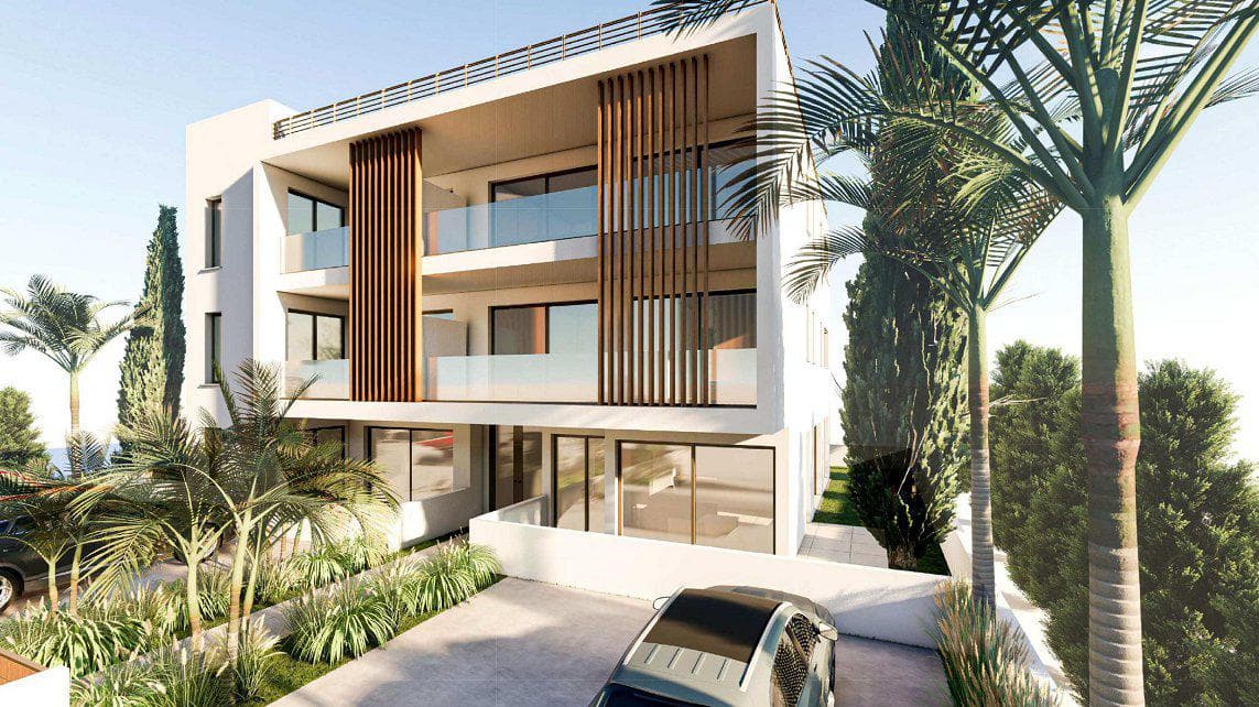 Low-rise residence with a parking