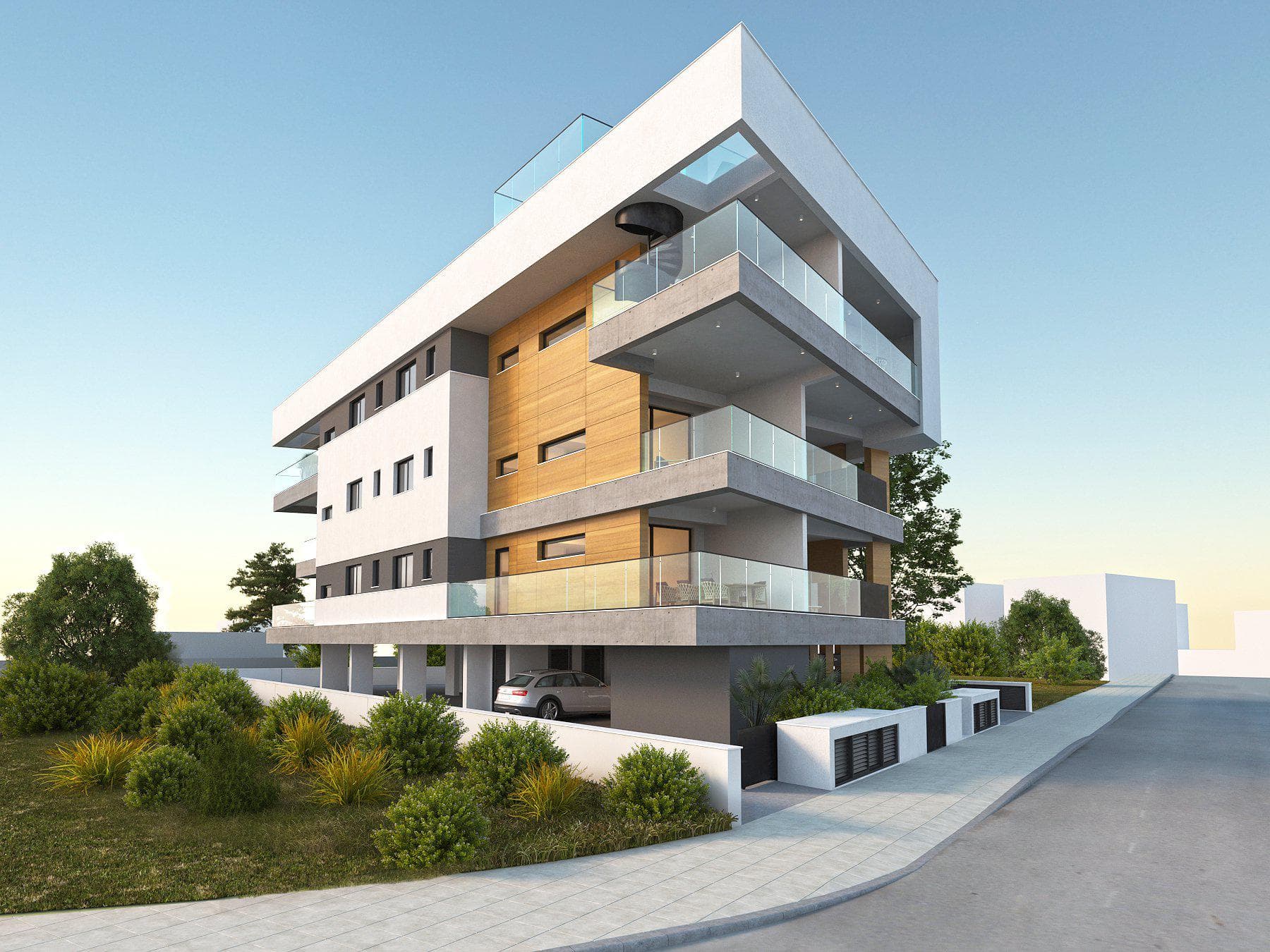 New residence with a covered parking close to the center of Limassol, Polemidia