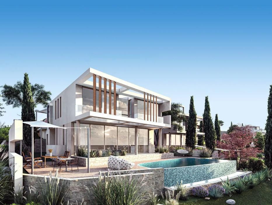 Beachfront complex of villas with a swimming pool and a spa