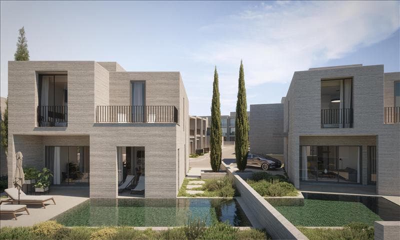 New gated complex of villas with a swimming pool close to the beach