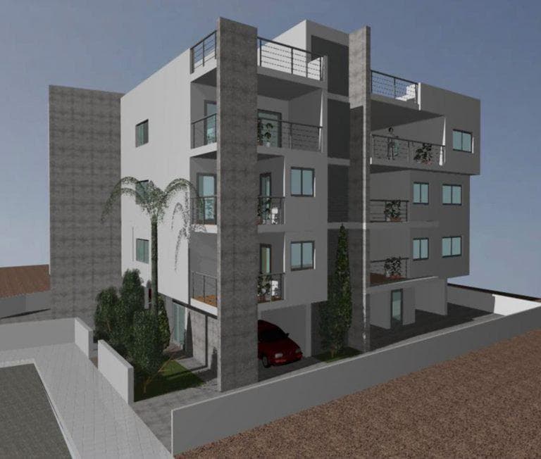 New low-rise residence with a parking