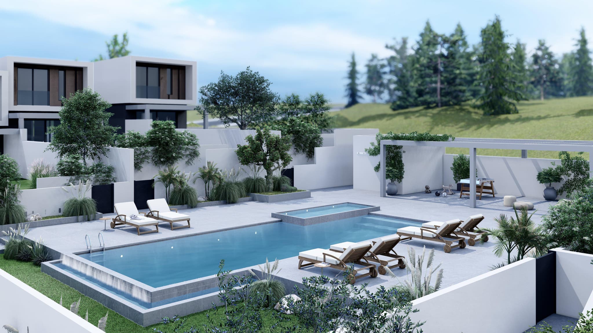 New residence with a swimming pool close to beaches and the center of Limassol