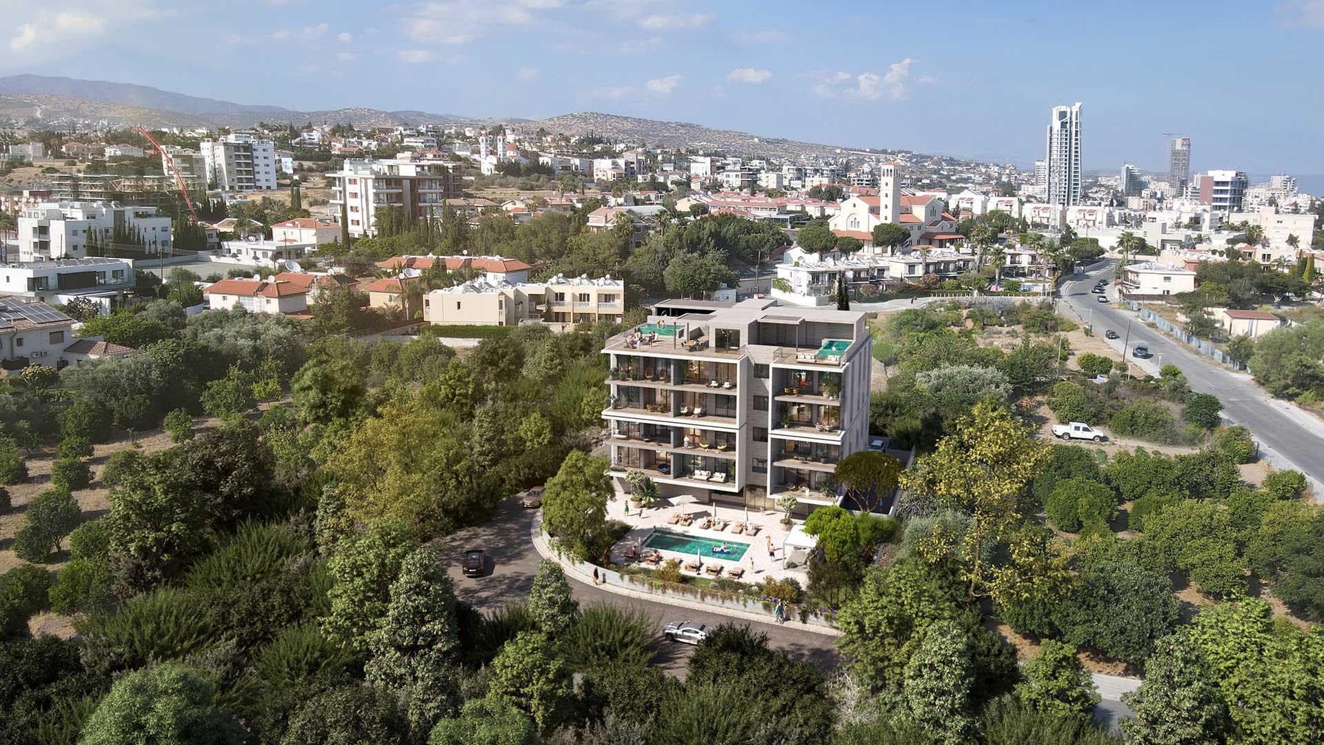 New residential complex with a swimming pool at 300 meters from the beach