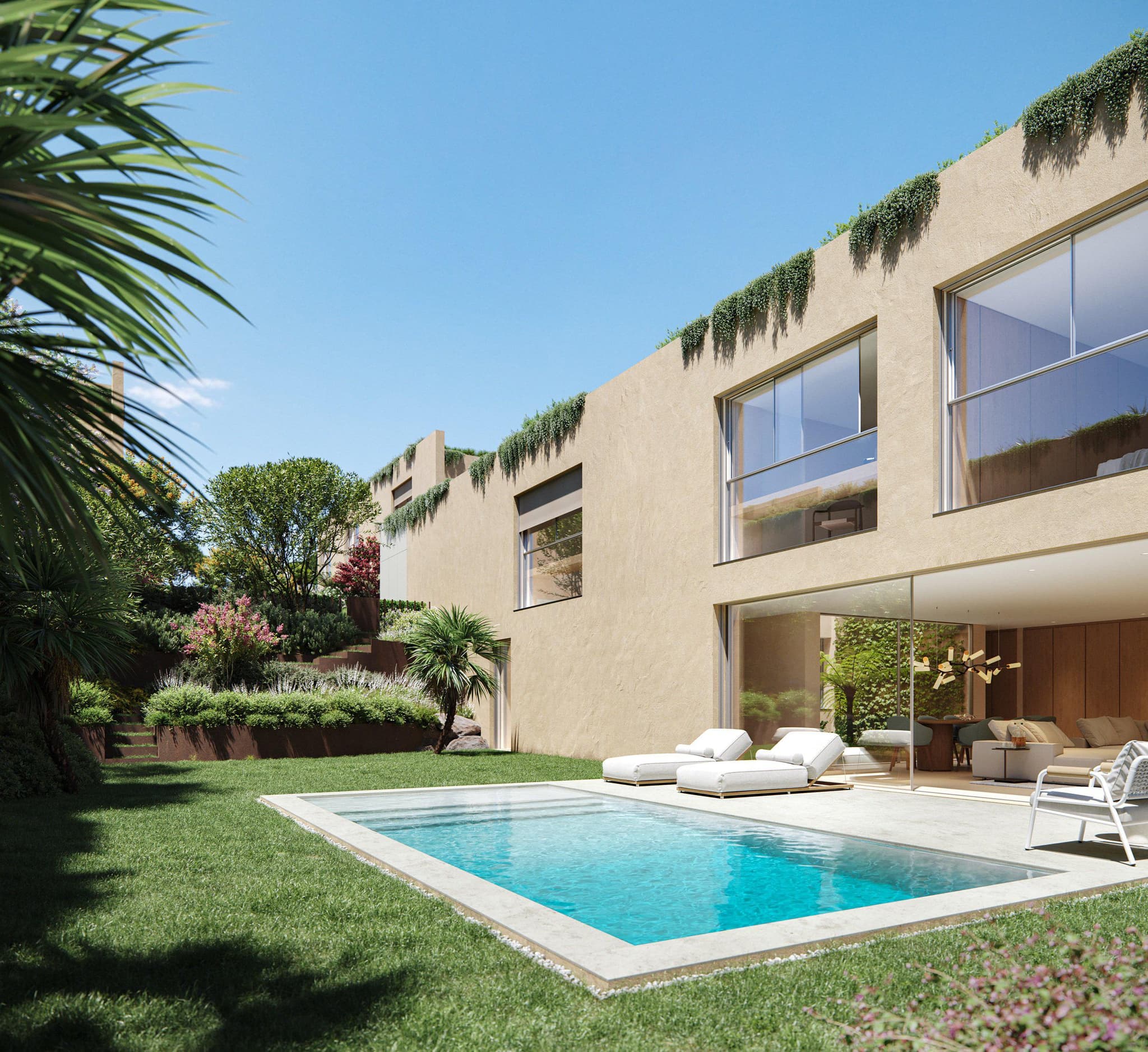 New residential complex of modern villas with swimming pools in Cascais