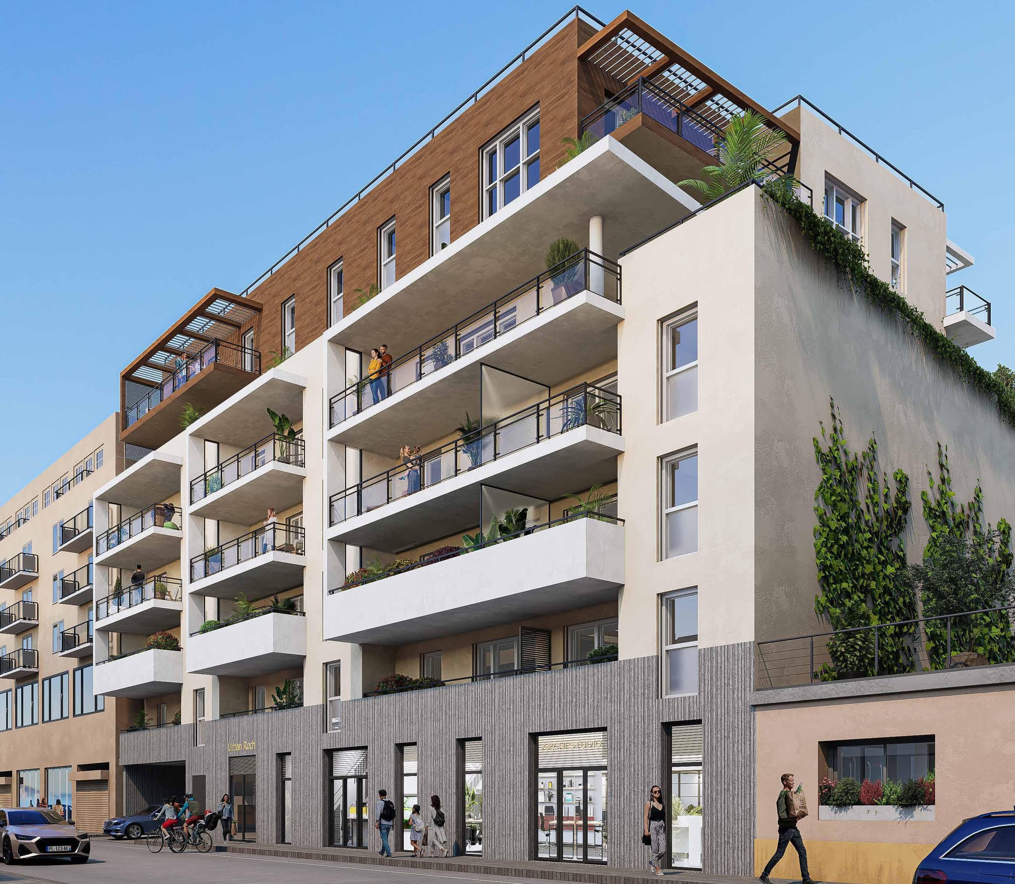 New residential complex with a parking in Saint-Roch area