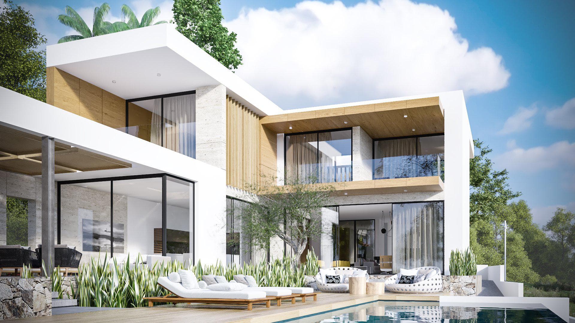 Villa with a swimming pool and panoramic views