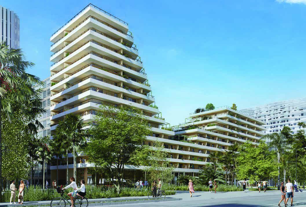 Modern residential complex in a new eco-quarter, Nice, Cote d'Azur