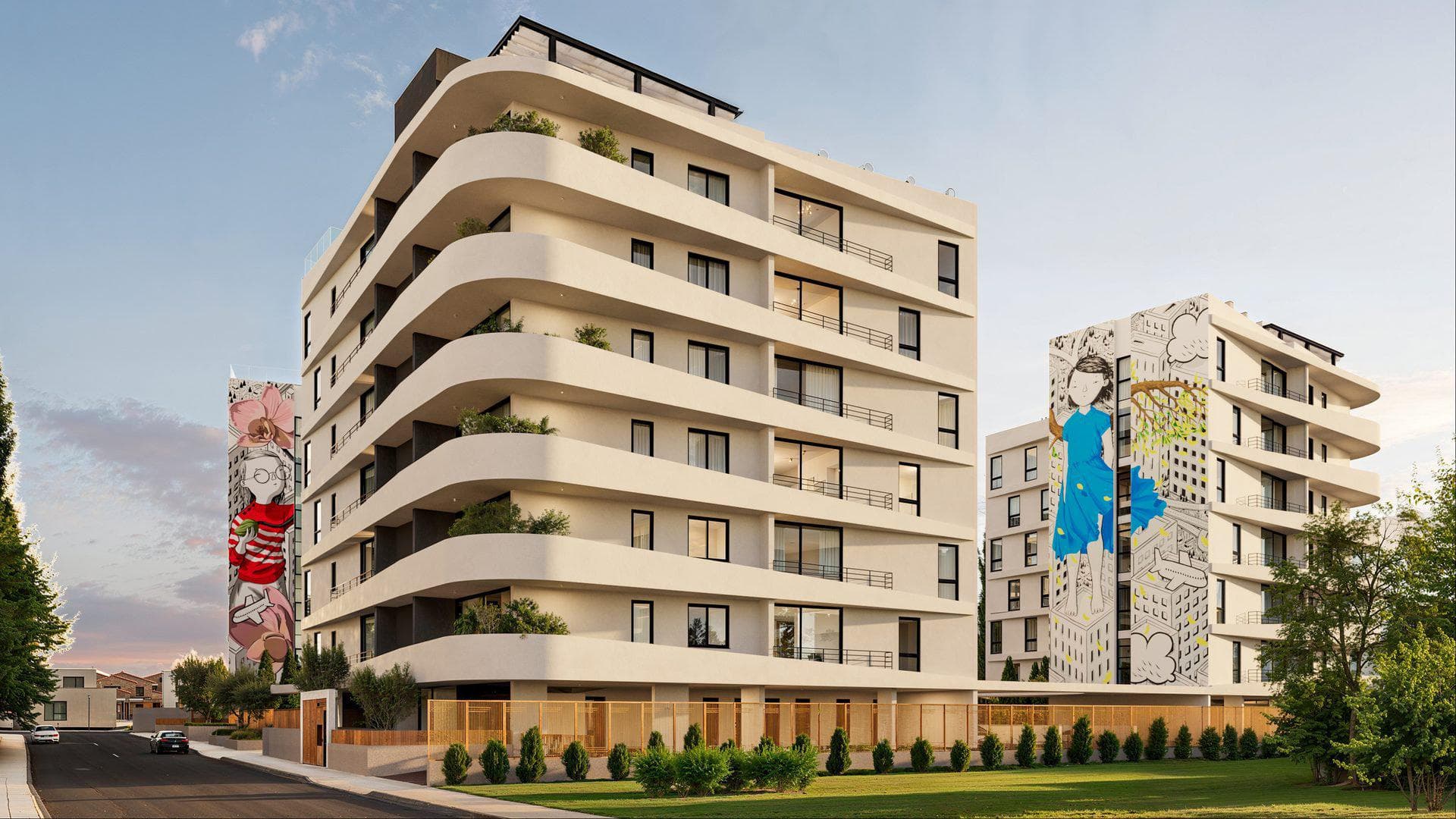 Apartments in a gated community with pool and gardens close to the beach and city center, Limassol
