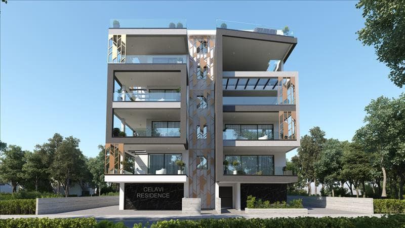 New luxury residence with with a panoramic view at 900 meters from the port of Larnaca