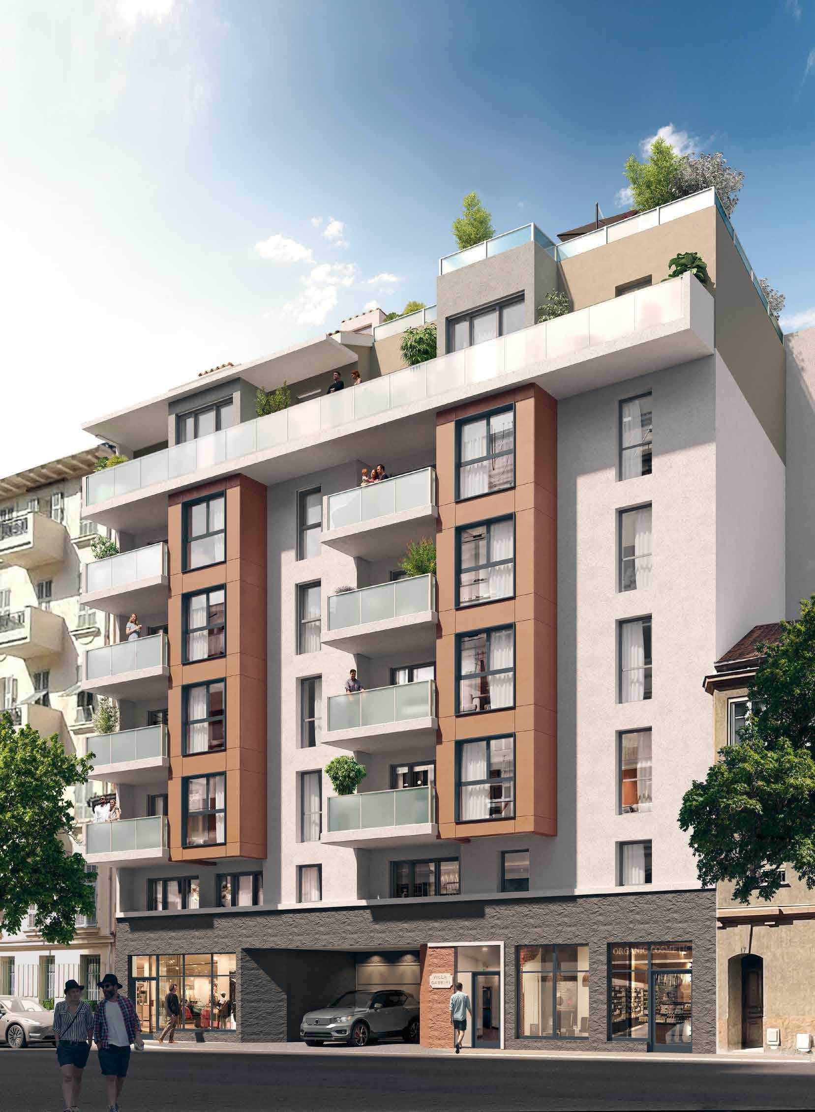 New residential complex with a parking in the center of Nice, Cote d'Azur