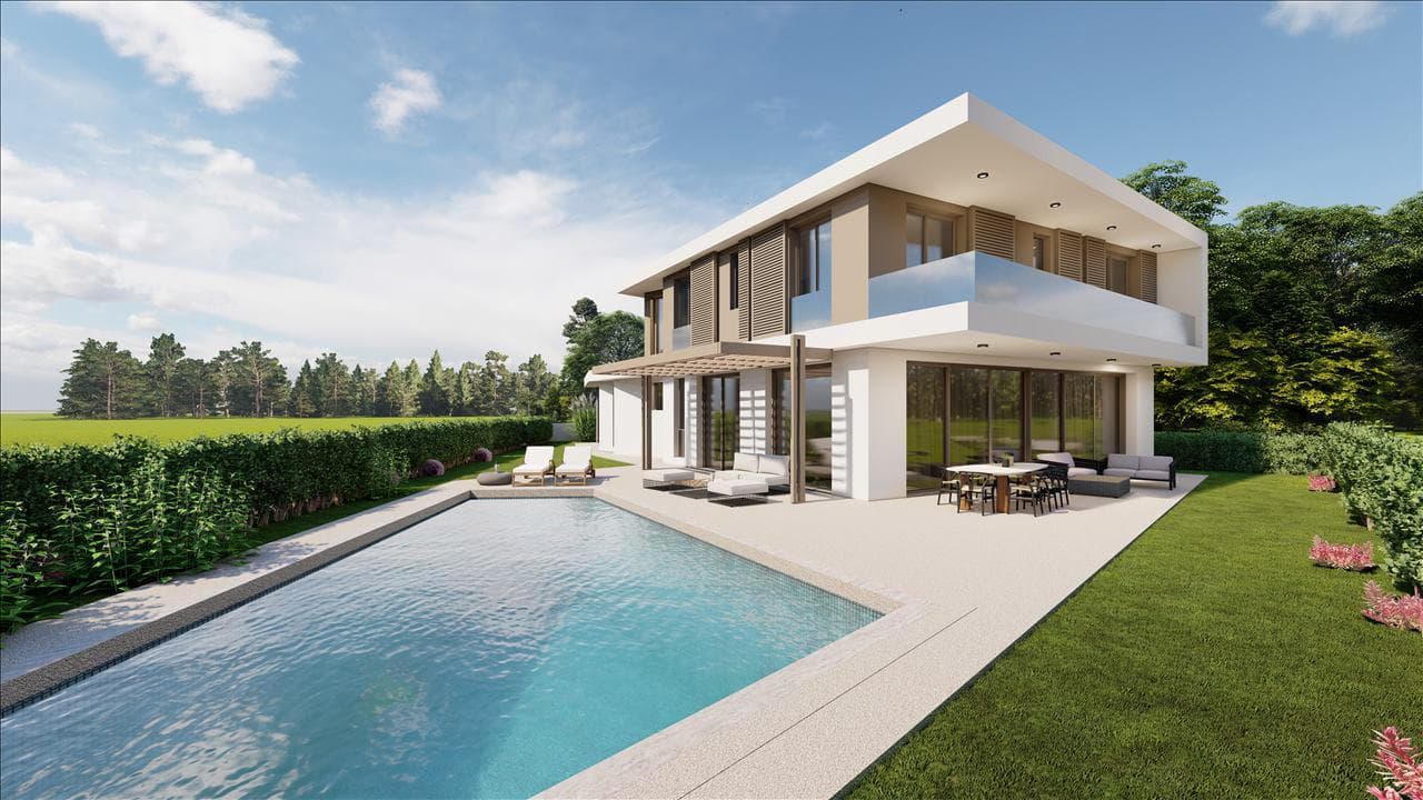 New villa with a swimming pool at 300 meters from the sea