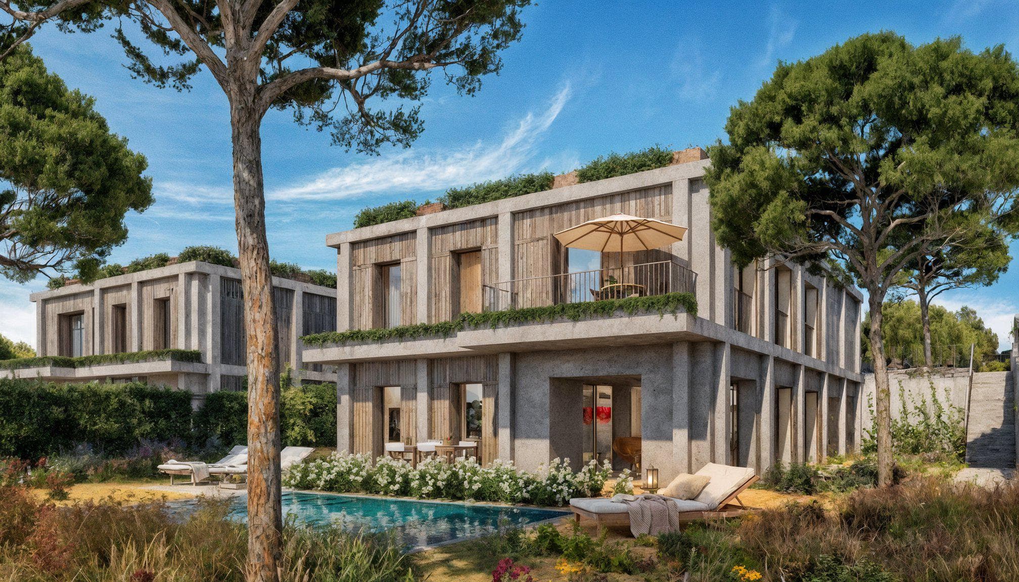 Duplex villas with pools, ocean and golf course views in Almada, Setubal