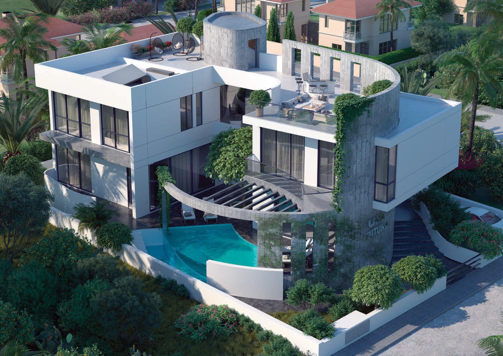 New villa with a swimming pool at 200 meters from the sea, Germasoyia