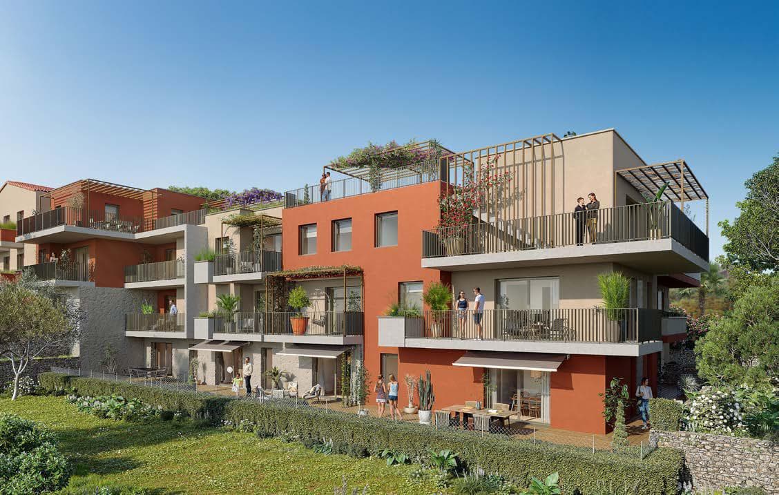 New apartments surrounded by greenery with sea views, Antibes