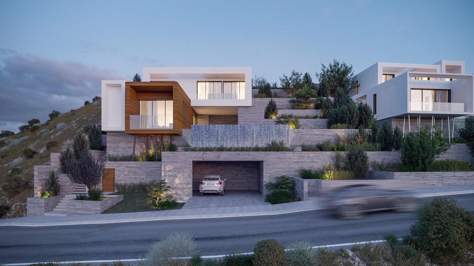 Complex of sea view villas close to a golf course, Tsada, Paphos