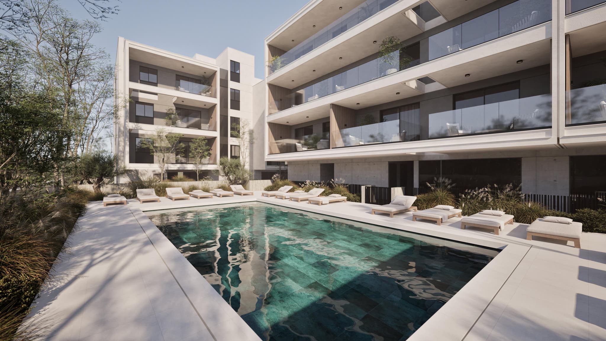New gated residence with a swimming pool close to the center of Limassol