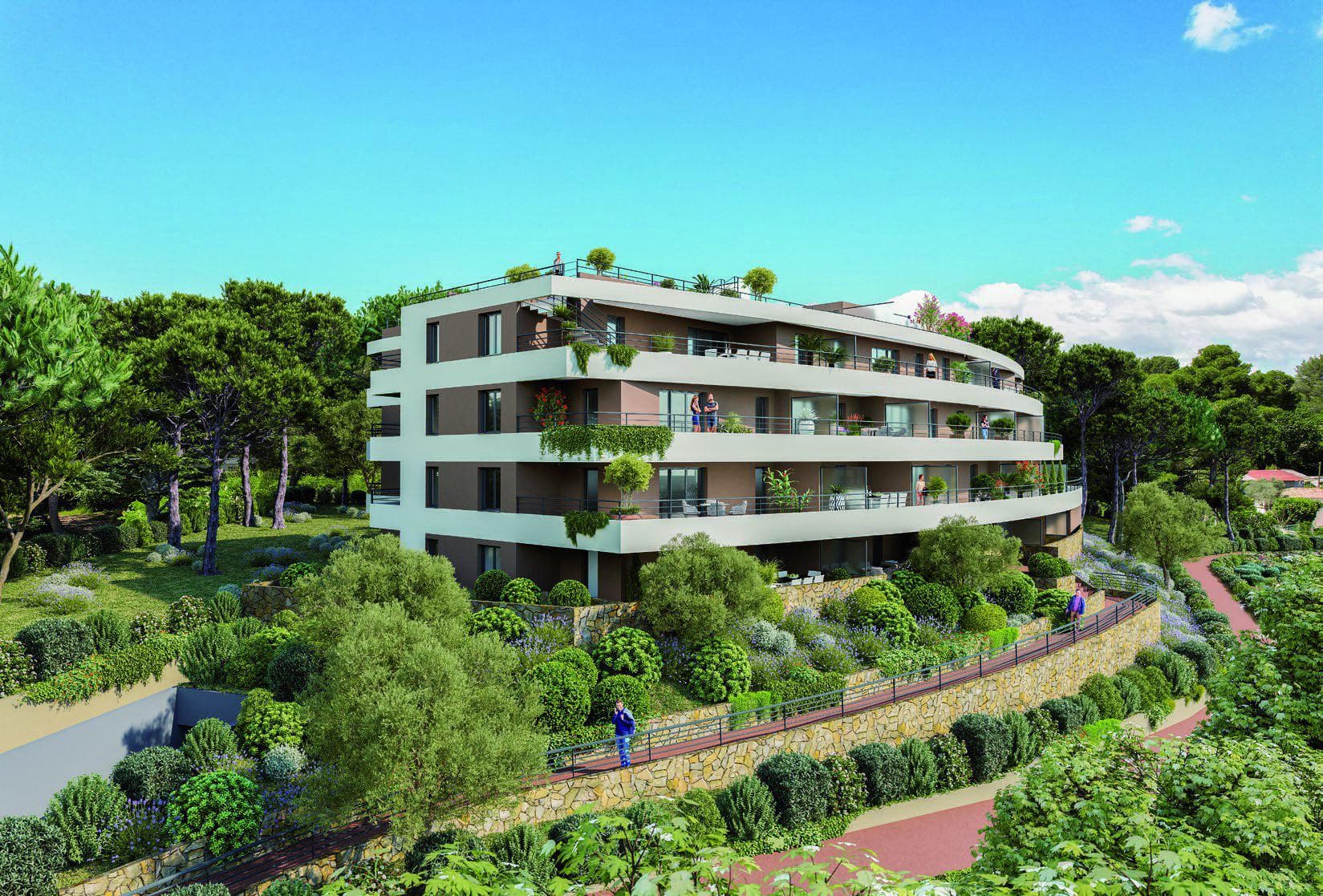 New residential complex surrounded by forest, Antibes, Cote d'Azur