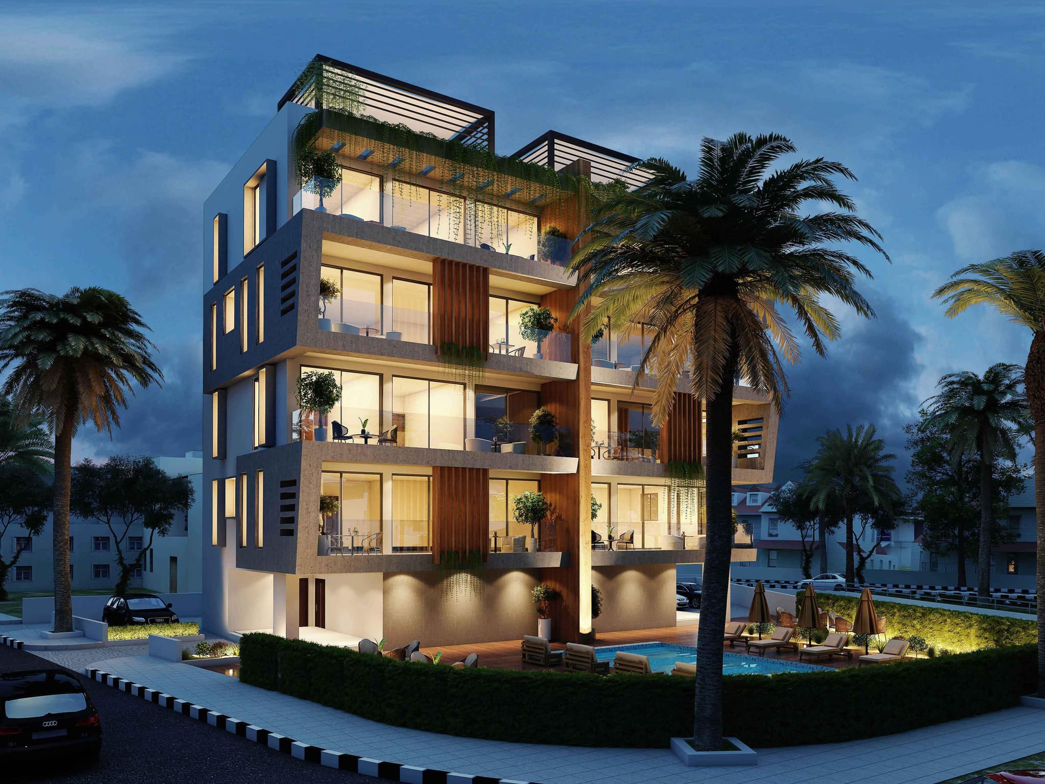 Duplex apartments at 30 meters from the beach and near the center of Paphos