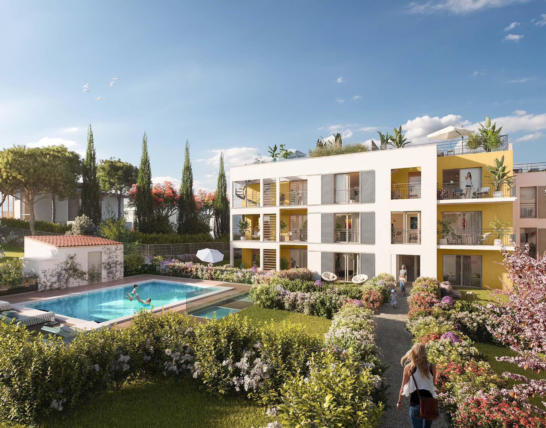 New residential complex 300 m from the sea, Juan les Pins, Antibes, Cote d'Azur