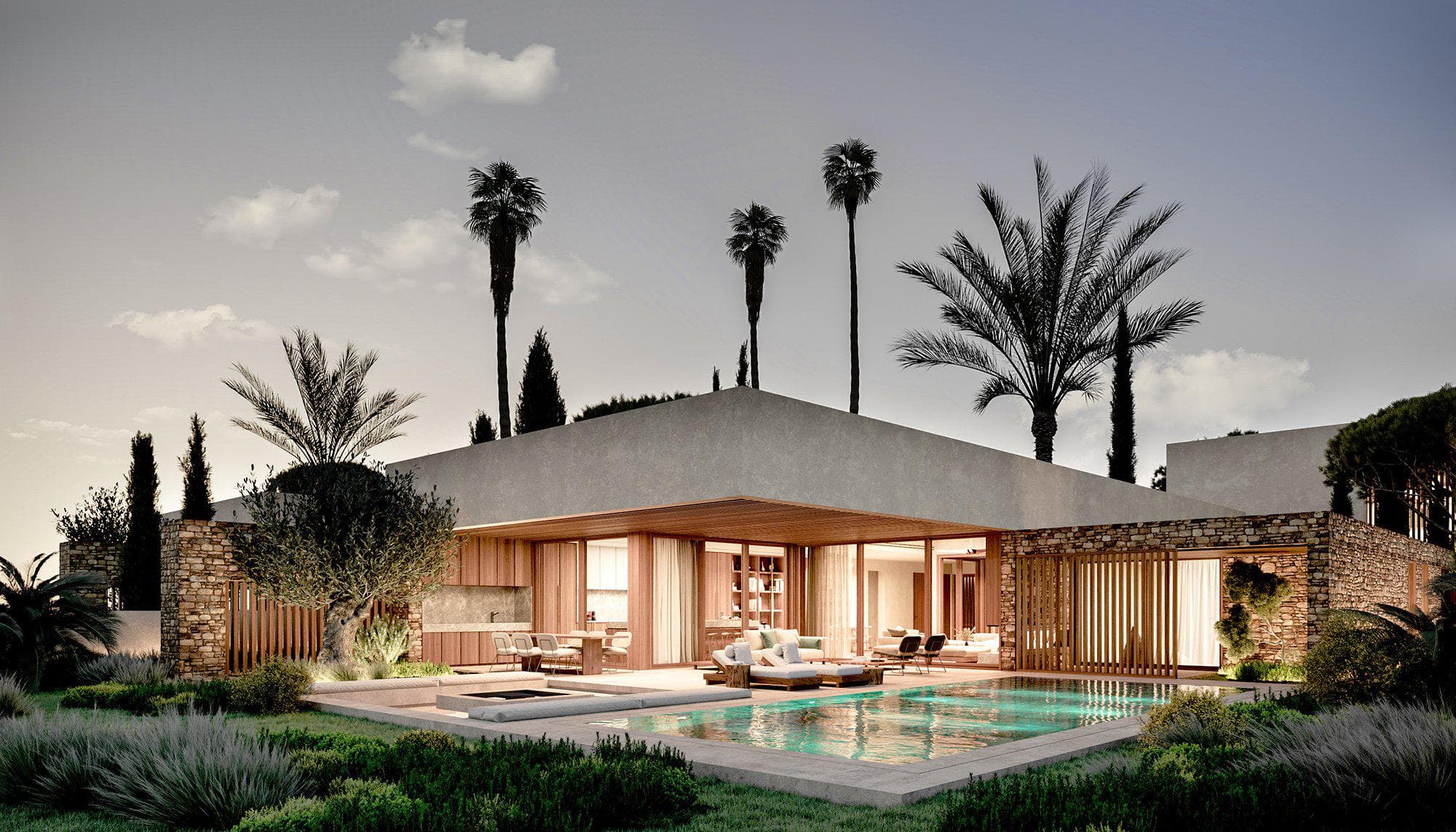 Complex of sea view villas at 150 meters from the beaches, Geroskipou